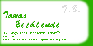 tamas bethlendi business card